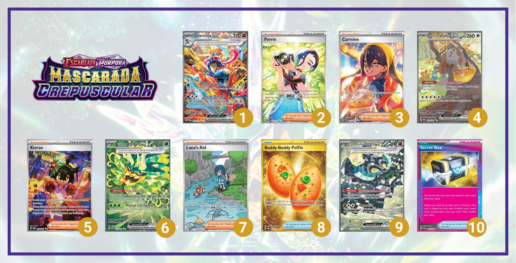 top 10 mejores cartas pokemon mascarada crepuscular